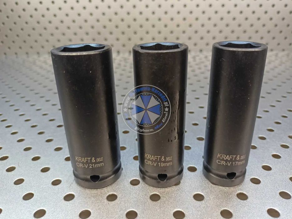 Nasadki udarowe 17mm 19mm 21mm komplet nasadek udarowych długich