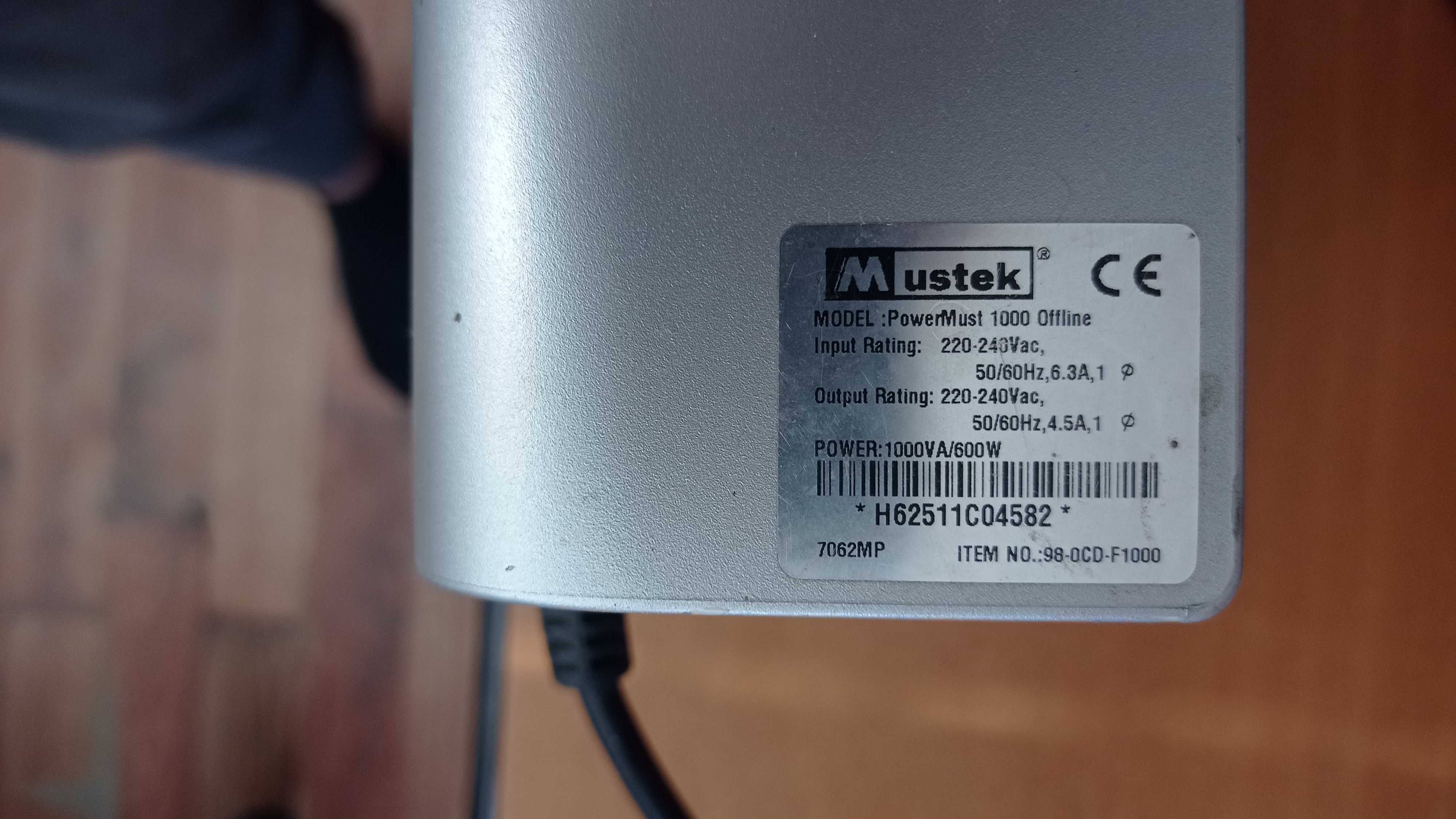 ДБЖ Mustek PowerMust 1000 Offline (б/в, без АКБ)