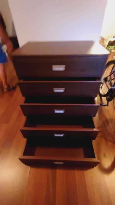 Szafka z szufladami - komoda, wenge kolor