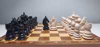 Figury szachowe drewniane hebanizowane BUK szachy