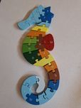 Puzzle de madeira cavalo marinho