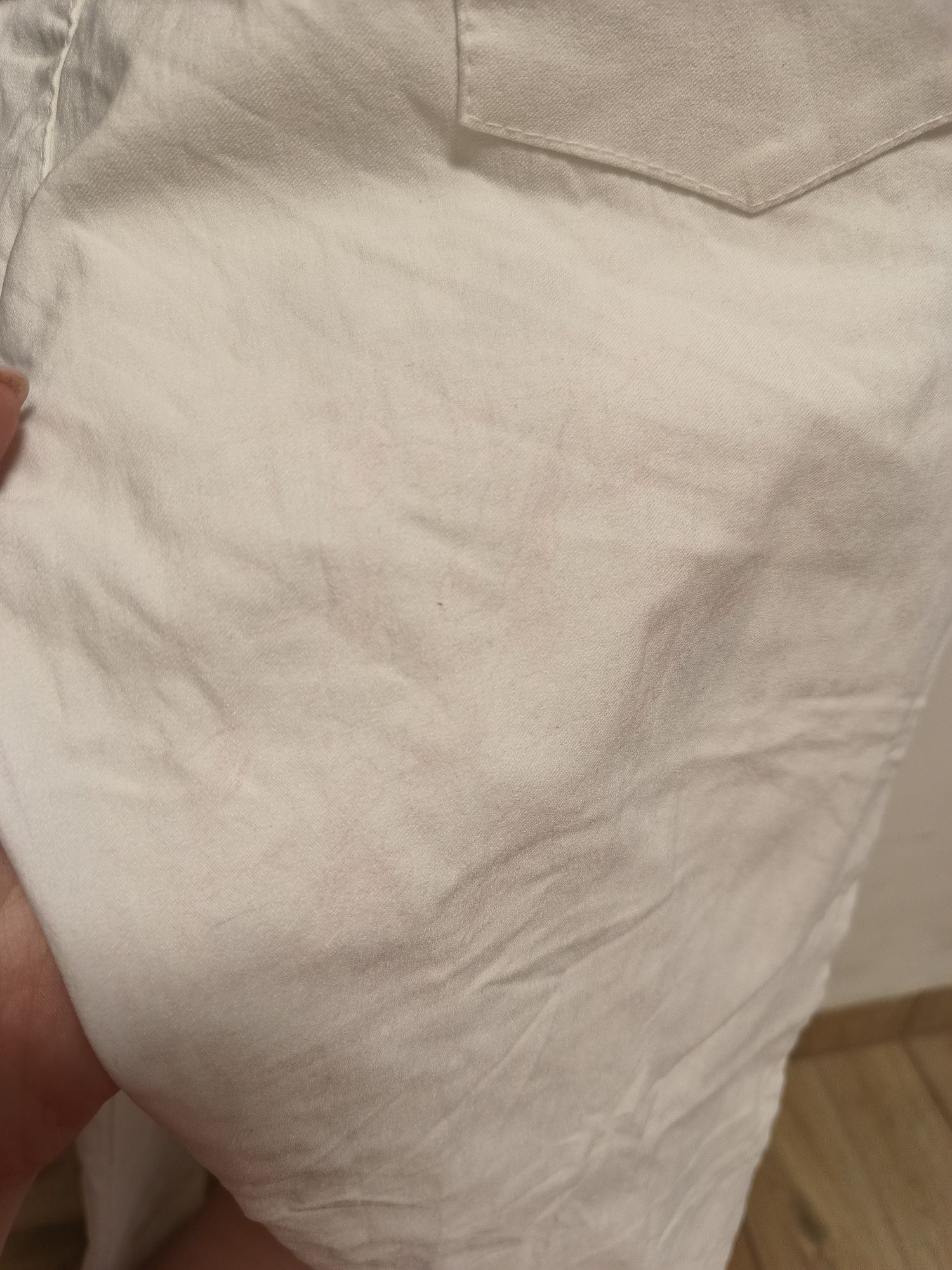 Nowe damskie białe spodnie na gumkę z myszką Miki