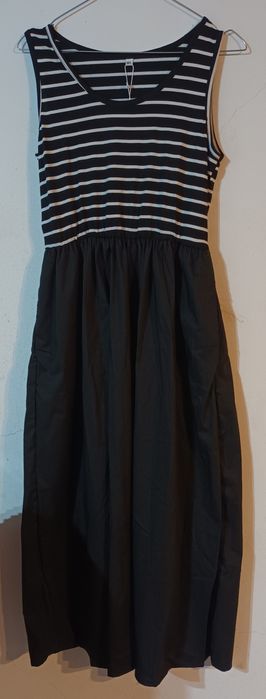 Vestido preto e branco