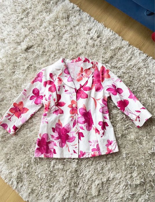 Marynarka w kwiaty wiosna lato xxl