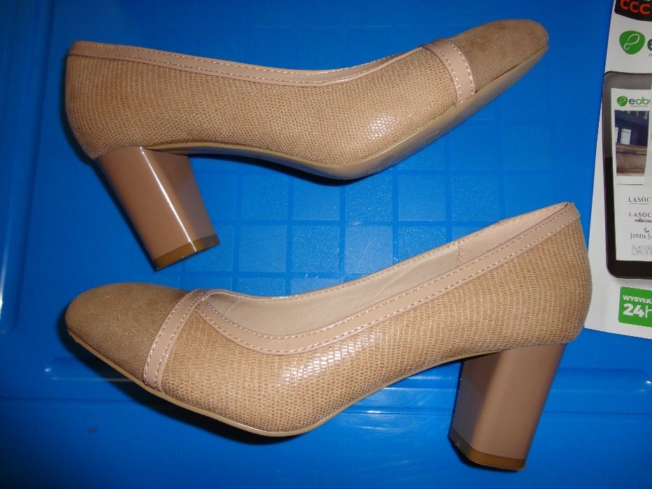 Buty damskie-czółenka/półbuty-roz.37/Firma Clara Barson CCC-Nowe