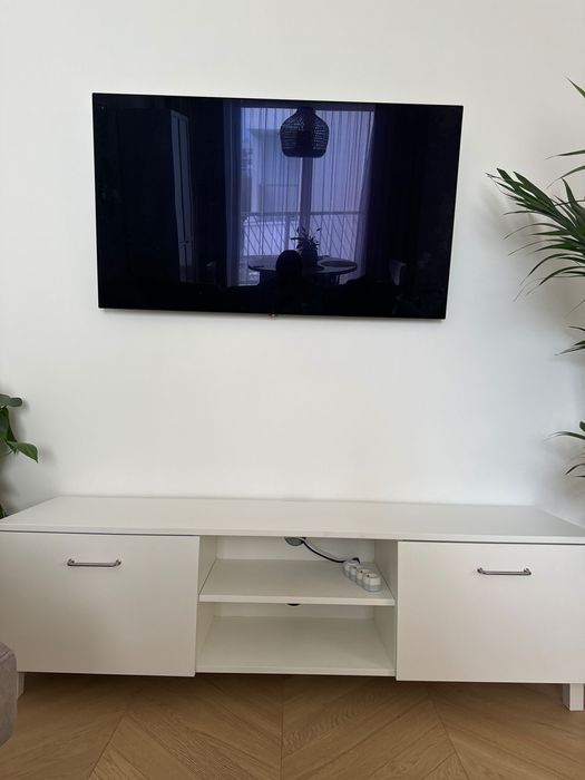 Szafka RTV pod TV komoda biała szuflady