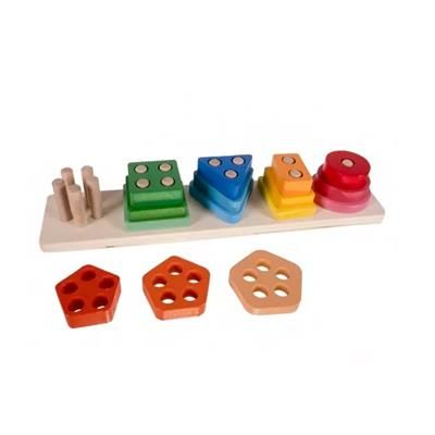 Sorter układanka drewniana 5 kształtów Kruzzel