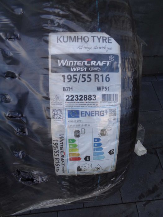 2x NOWE opony zimowe Kumho WinterCraft WP51 195/55R16 87H