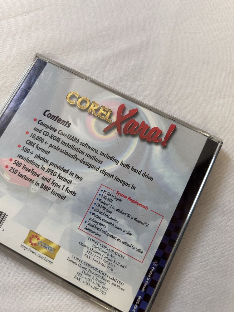 Graficzny Corel draw xara update version cd 1996 windows nt 95 3.1x