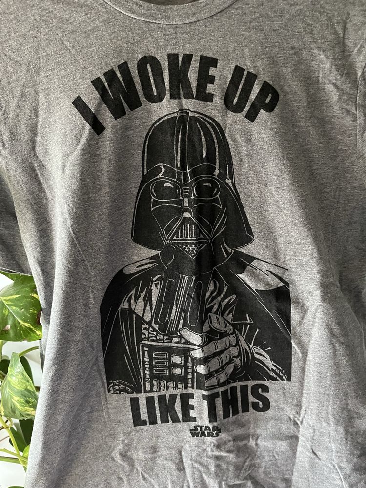 Szara koszulka T-shirt Star Wars Lord Vader I Woke up like this  M