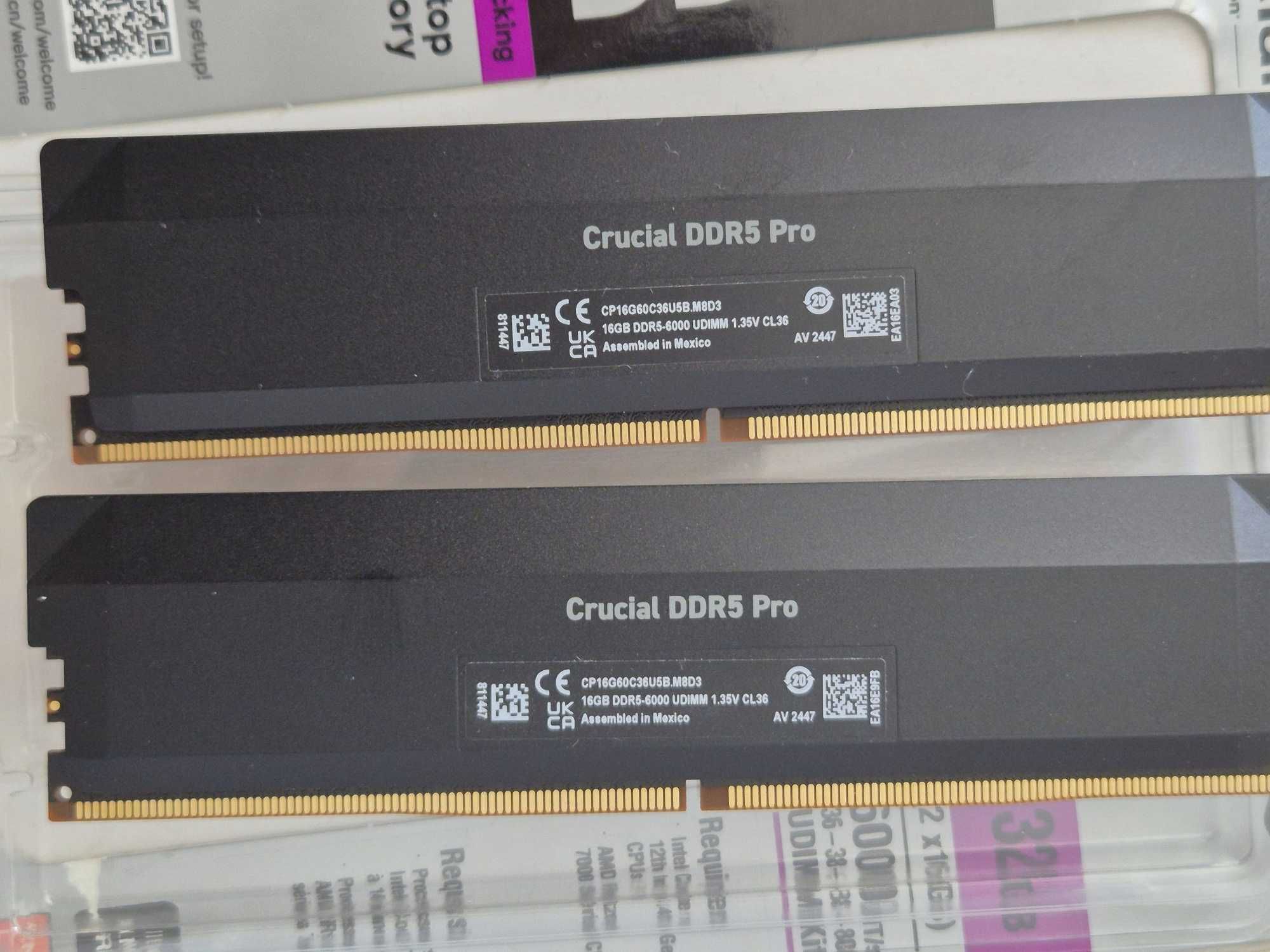 пам'ять DDR5 32GB Kit (2x16) 6000MHz CL36 Crucial PRO OC. Trade-in
