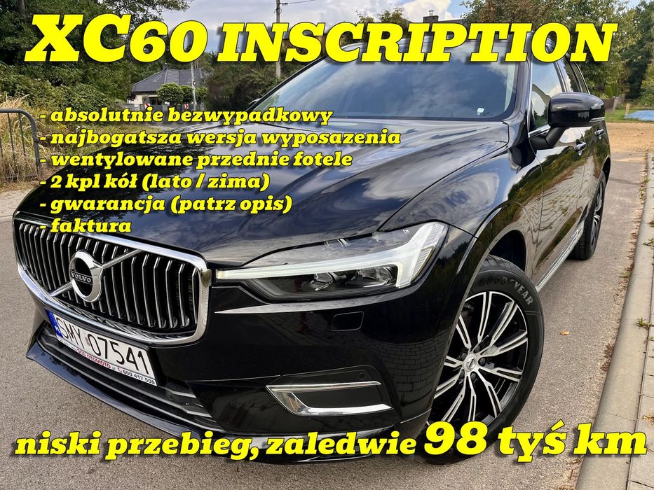 Volvo XC 60 niski przebieg - prawdziwa rzadkość, najbogatsza wersja wyposażenia