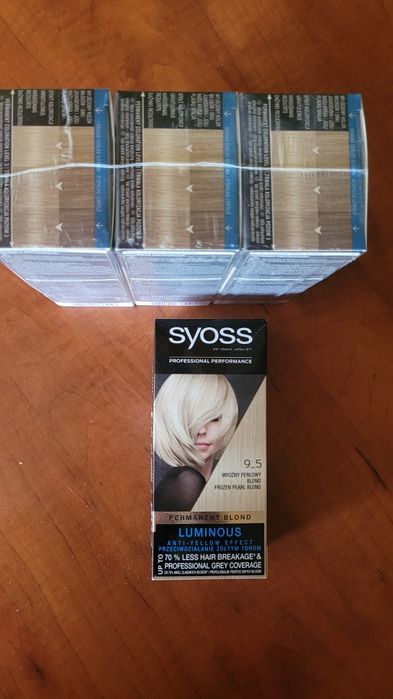 Farba rozjaśniacz Syoss 9.5 mroźny  perłowy blond 4 pak