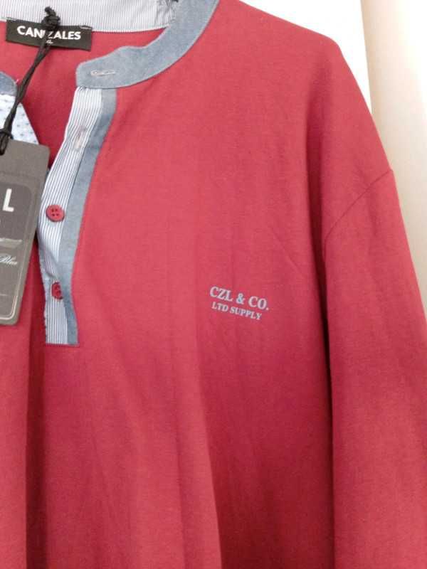 Bluza Koszula Męska Bawełna  Długa Wysoki Mężczyzna  Nowa Plus Size