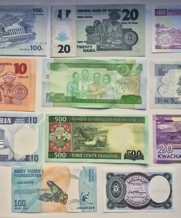 Набір банкнот Африки 1990 - 2000 років 11 бон без повторів UNC