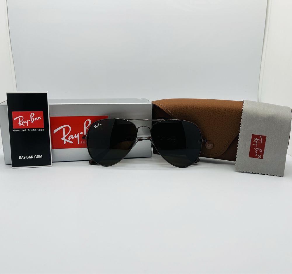Солнцезащитные очки Ray Ban Aviator 3026 Bronze|Brown 58мм стекло