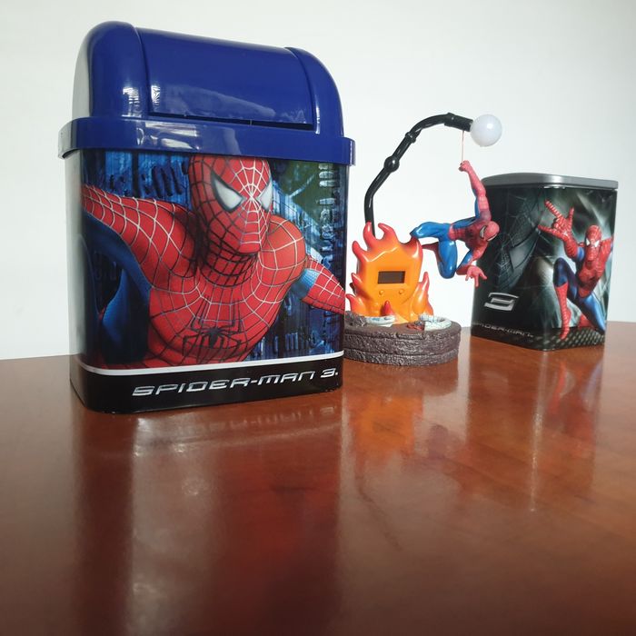 Spider man 3 lampka Spider-man 3 smietniczek zabawki Spider man