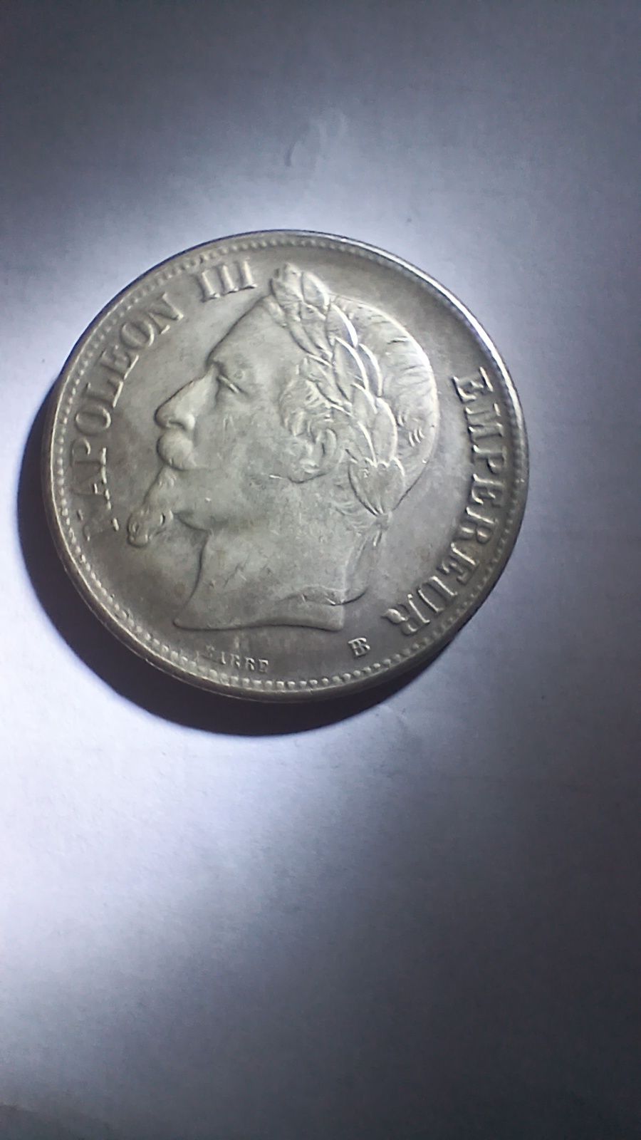Francja Napoleon III 5 franków 1867 srebrne