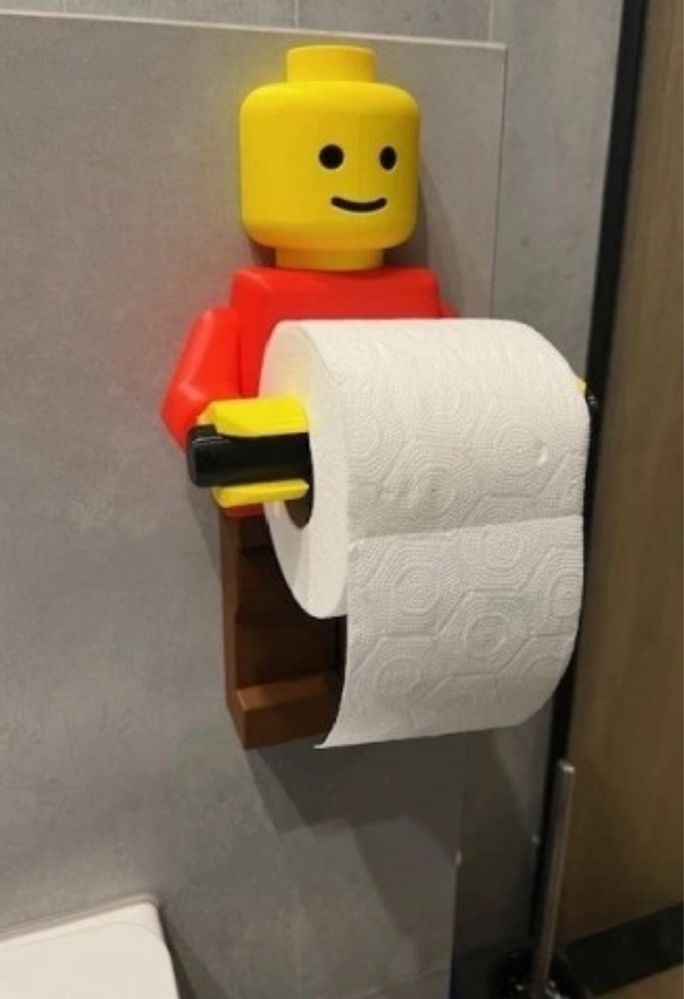 Lego ludzik uchwyt, wieszak na papier toaletowy
