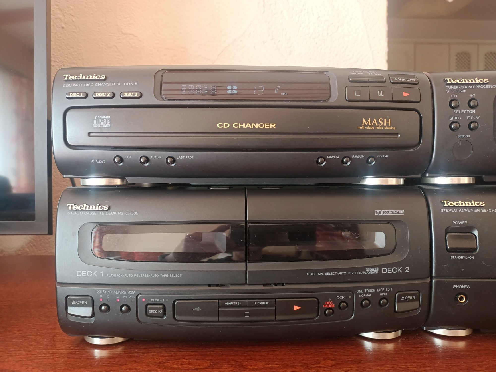 Technics wieża ze zmieniarką CD + pilot