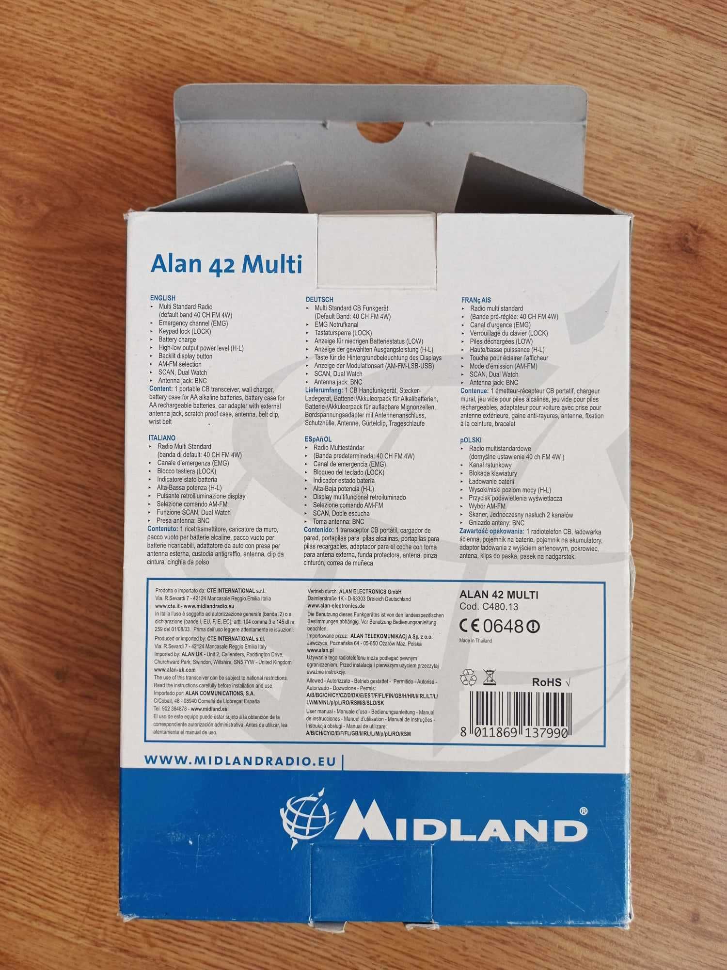 Cb radio Midland 42 Multi + Antena