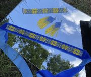 Прикраса з бісеру, комплект прикрас, стрічковий гердан