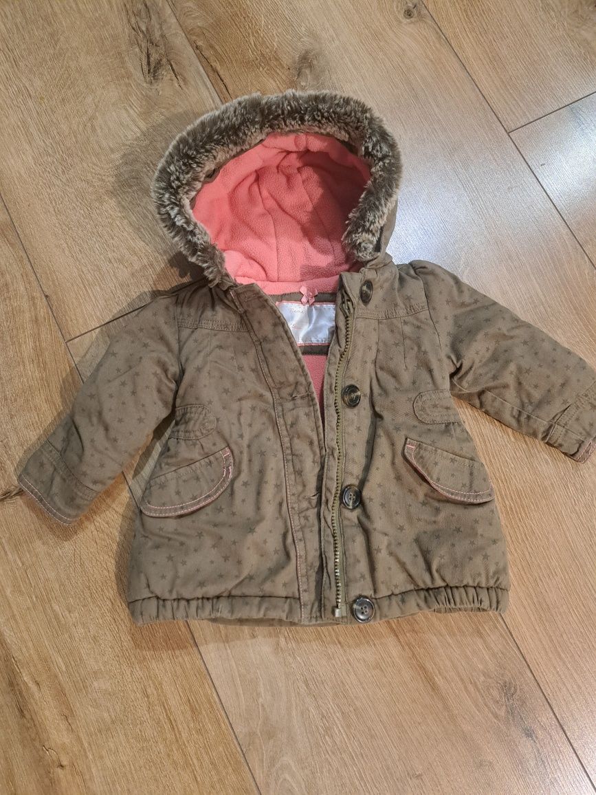 Zimowa kurtka dla dziewczynki khaki