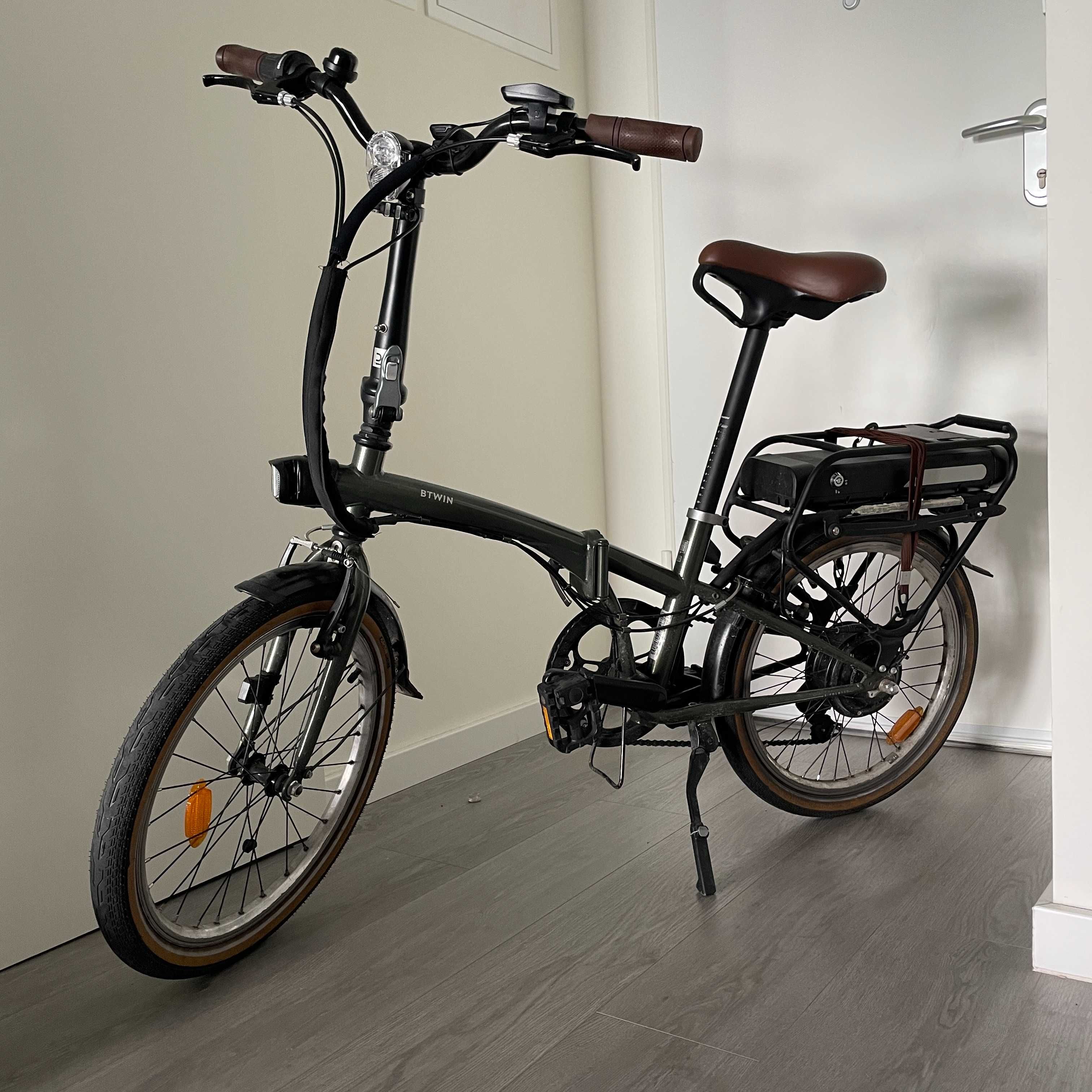 Bicicleta Elétrica Dobrável BTWIN E FOLD 500 Verde