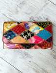 Wloski portfel Vera Pelle, skora naturalna, patchwork