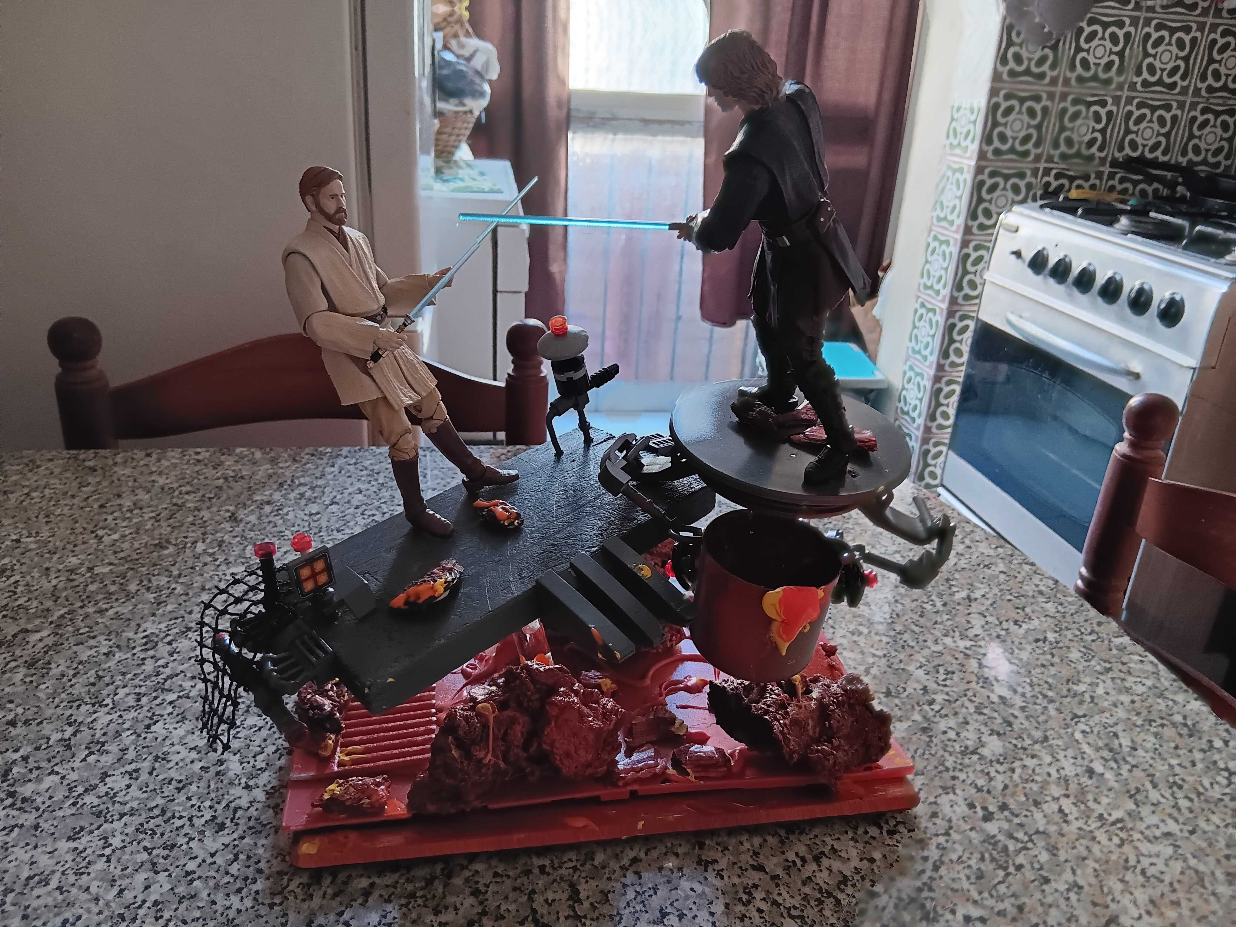 Diorama Star Wars Duelo em Mustafar