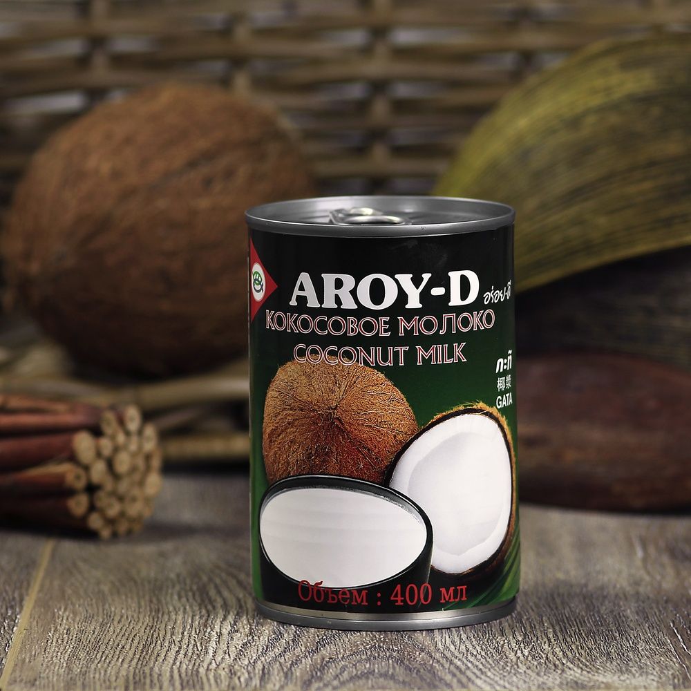 Молоко Кокосовое 400мл ж/б Aroy-d, кокосовые сливки