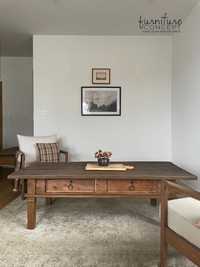 Stary stolik ława dębowa antyk stół drewniany rustykalny cottage