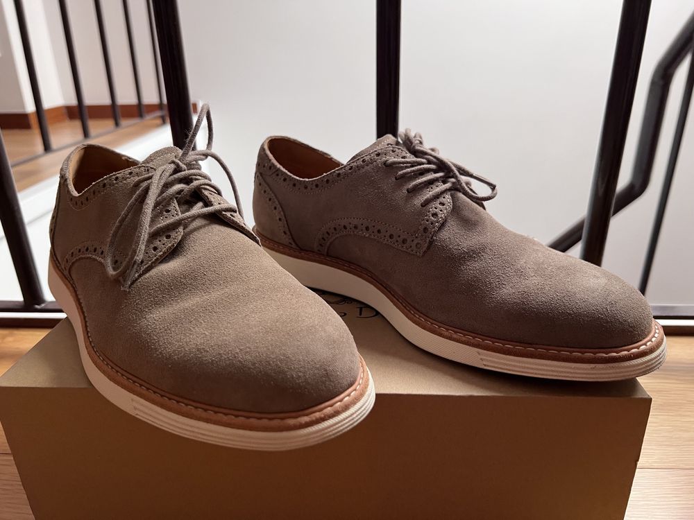 Sapatilhas camurça brogue Massimo Dutti tamanho 43 - nunca usadas