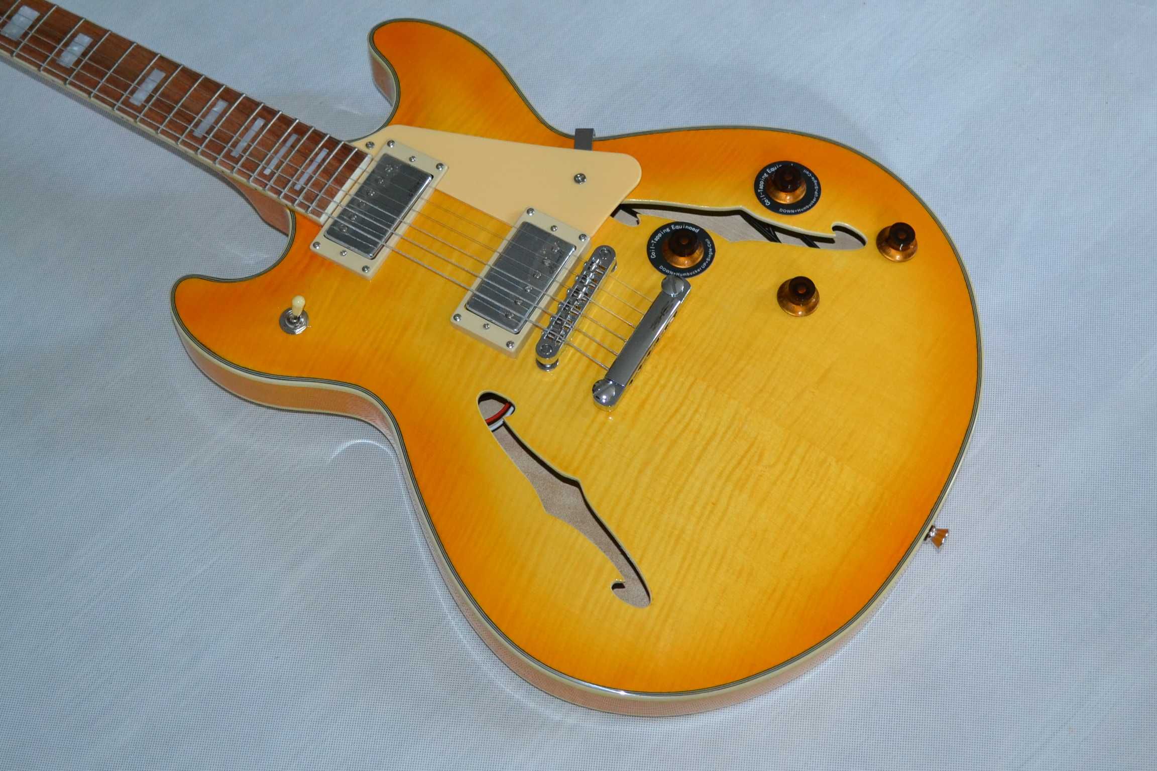 Harley Benton HB-35PLUS Lemon SEMI HOLLOW BODY ustawiona!