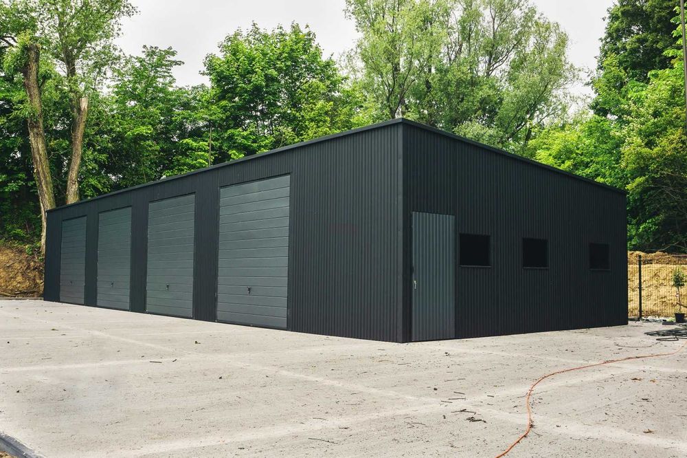 Hala blaszana / stalowa 10x6m z wiatą 4m Garaż blaszany TRANSTAL