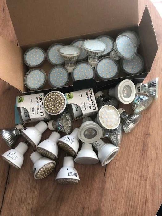 Żarówki gu10 ciepła barwa nowe używane sprawne 34 szt