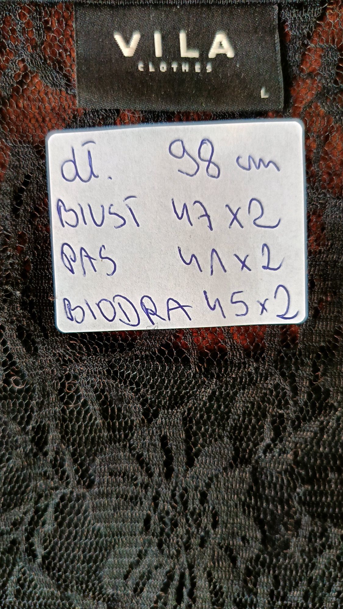 Sukienka czarna wieczorowa Andrzejki święta Sylwester hit Vila m/l