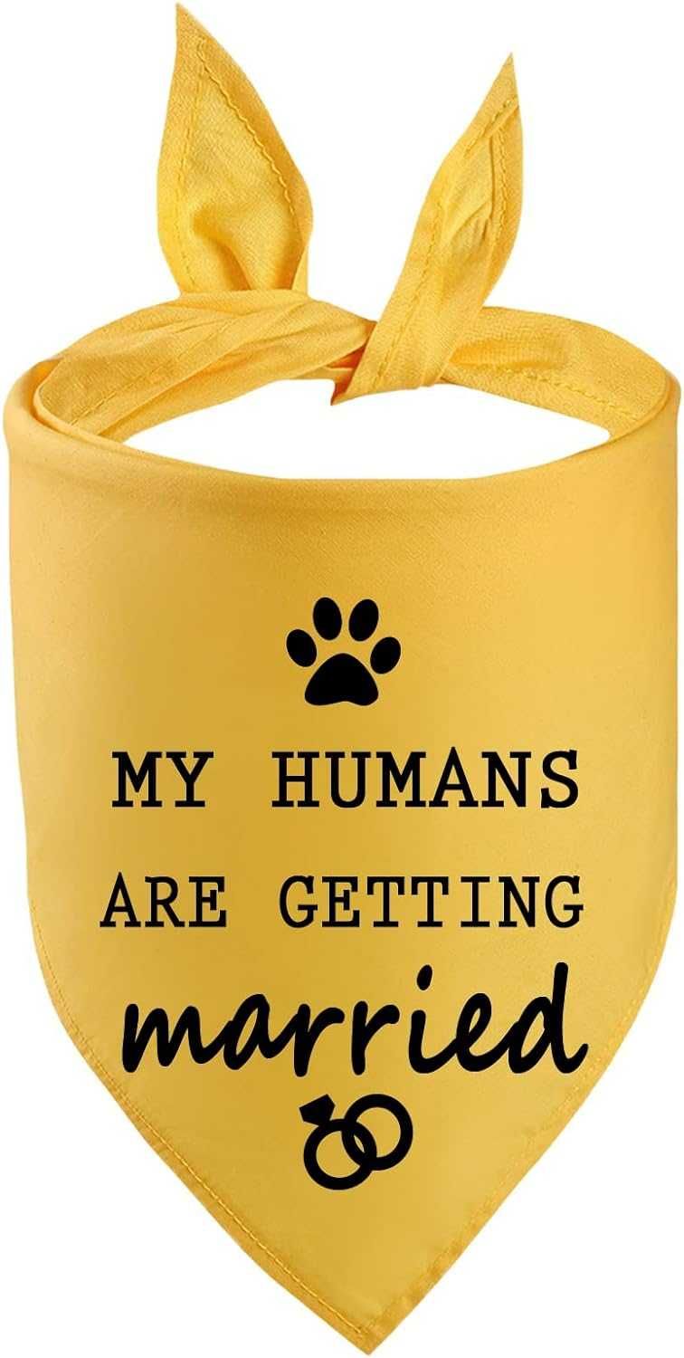 Lenço para cães / gatos de noivos "My humans are getting married" NOVO