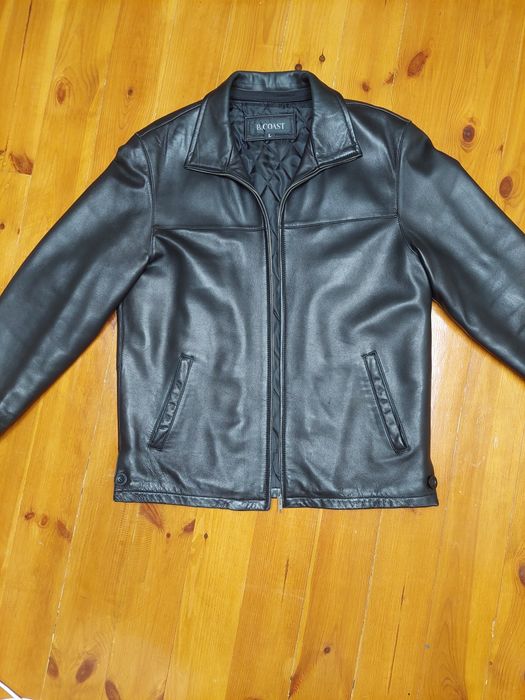 Зимова шкіряна чоловіча куртка