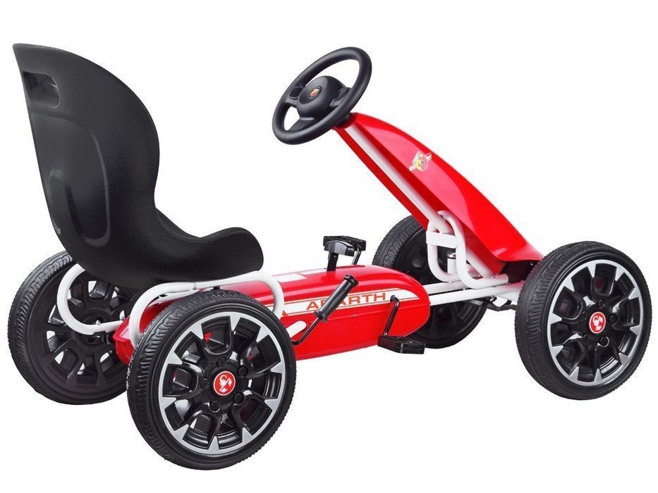 gokart abarth na pedały duże miekkie koła pa0167