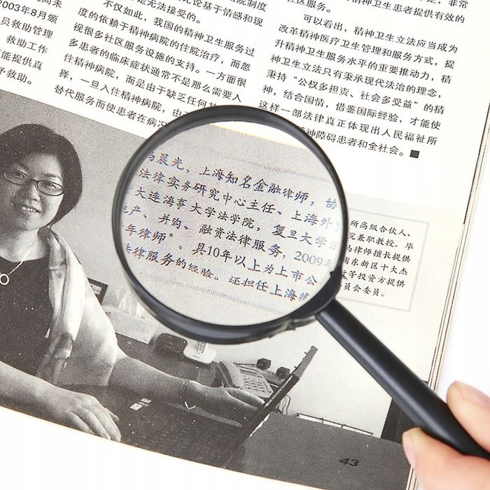 Lupa Powiększająca Do Czytania Klasyczna Ręczna Soczewka 90Mm Zoom