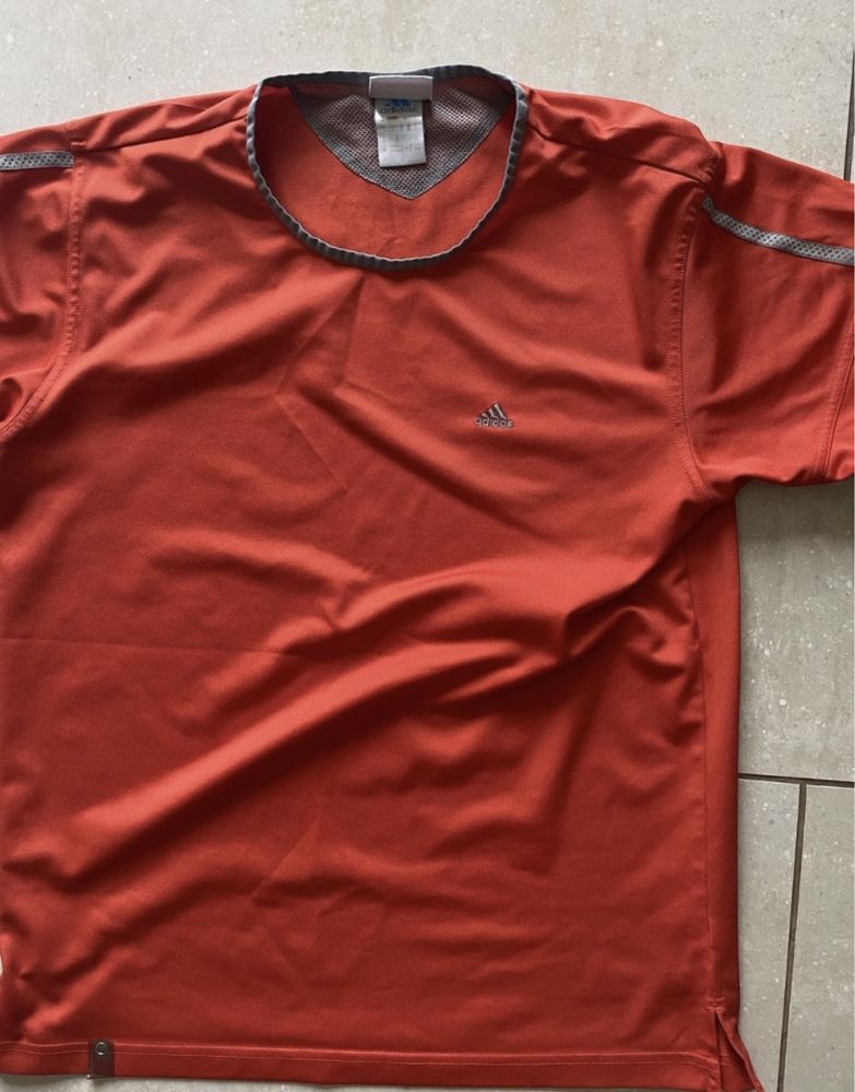 Adidas sportowa koszulka czerwona męska r. M/L