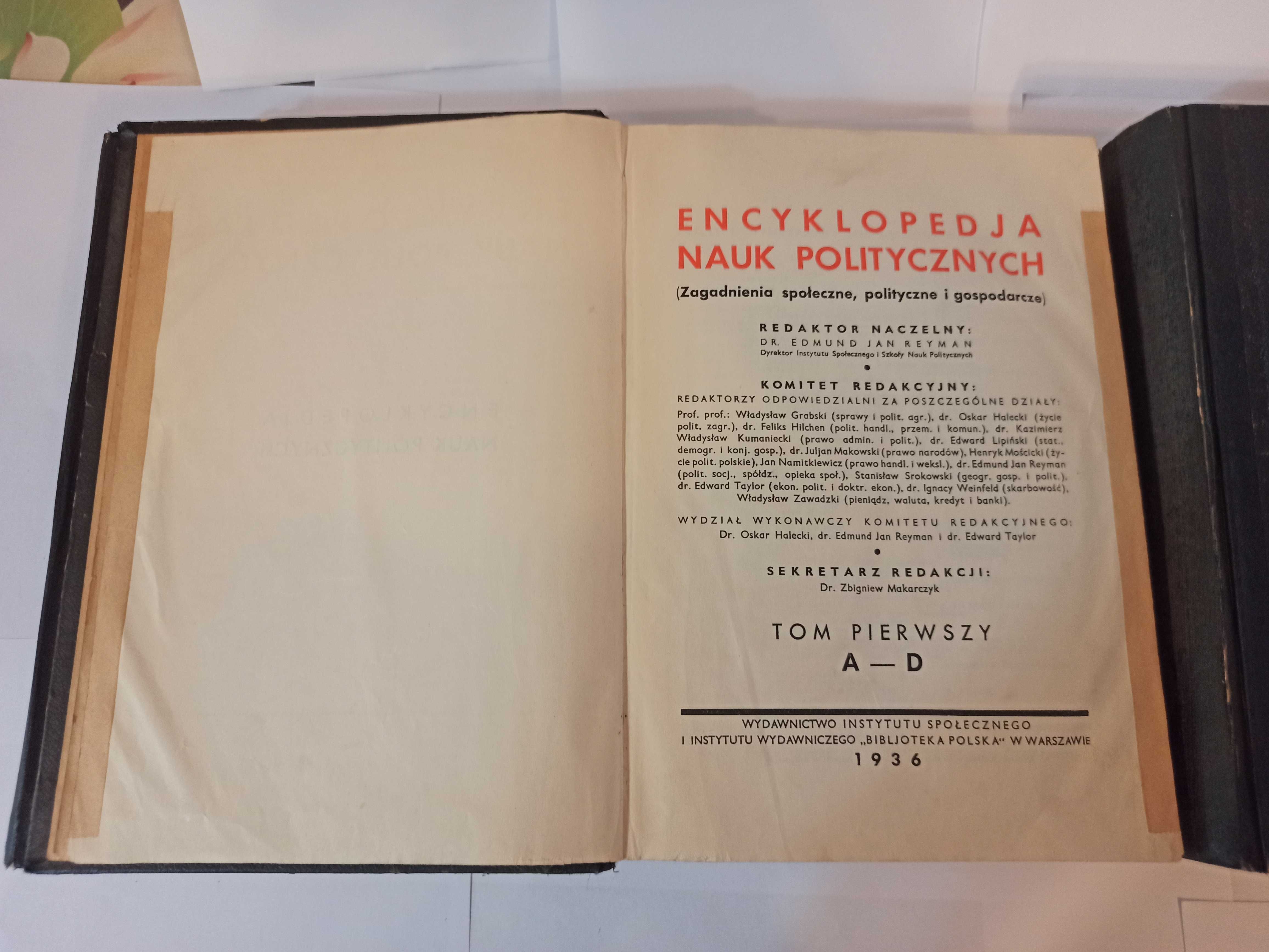 Encyklopedia nauk politycznych Tom 1-3   Rok 1936-37
