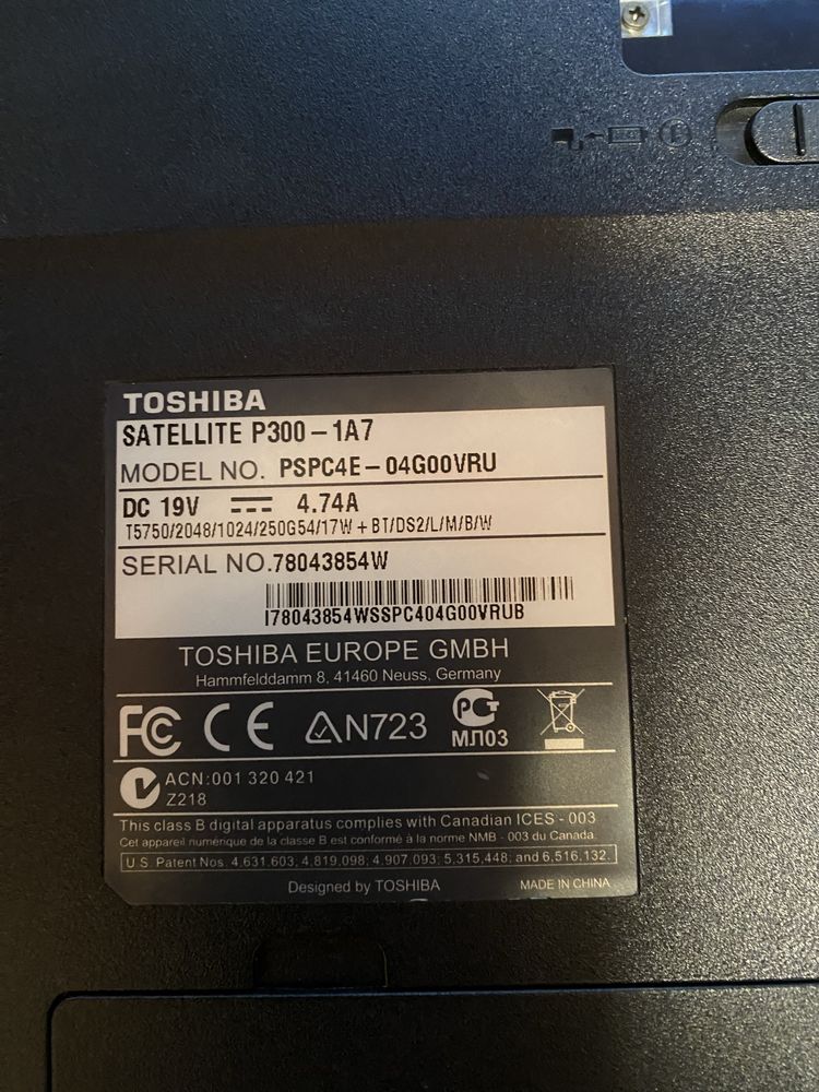 Toshiba satellite p300-1a7