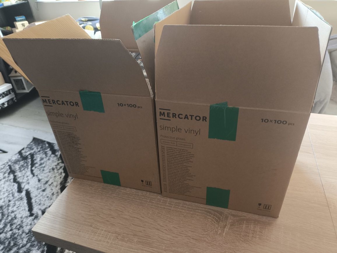 Rękawice winylowe Mercator simple vinyl - rozm. S / 18 opakowań