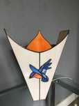 Lampa witrażowa kinkiet vintage design 70s