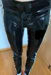 Spodnie dresowe męskie legginsy latex lateks