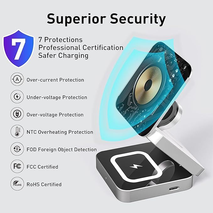 Magnetyczna Stacja Ładowania Kuject 3 W 1 Do Urządzeń Apple