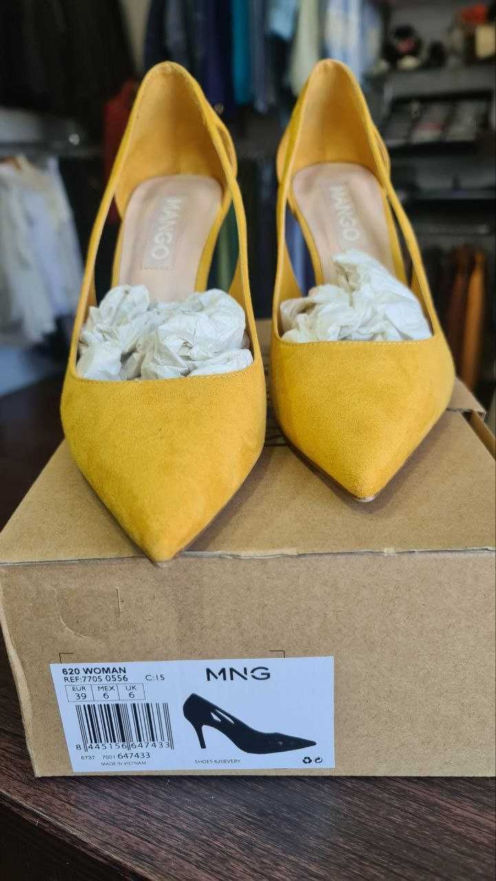 Туфлі манго 39 розмір жовті замша