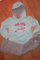 Sanrio HELLO KITTY uroczy dresik 2- czesciowy 122/128 bluza/ spodnie